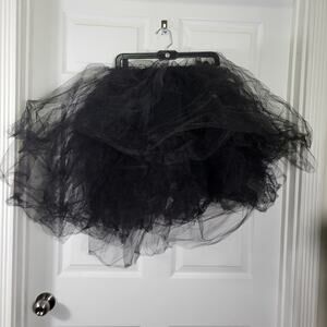 Tulle Skirt Dance Halloween Party Black  size L